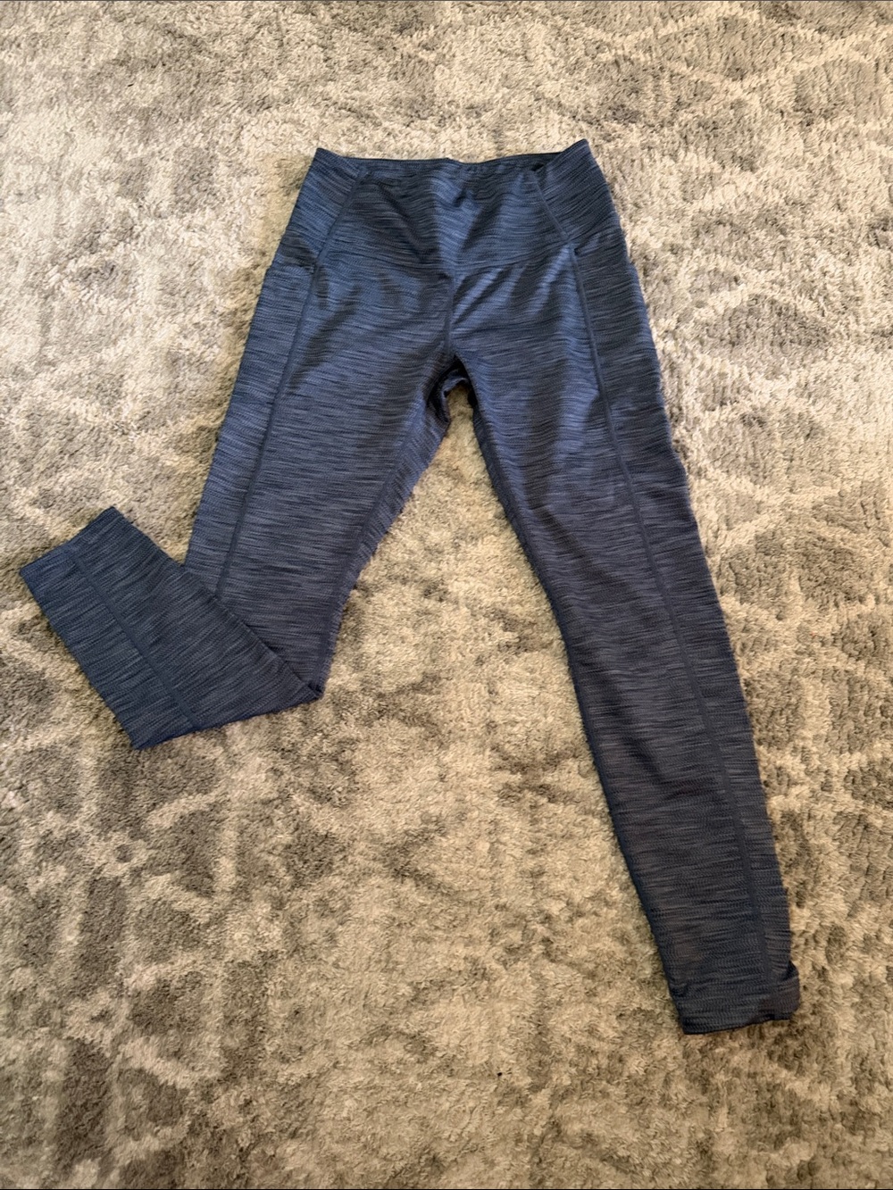 Women’s Mondetta Dark Heather Gray Blue Performance Leggings